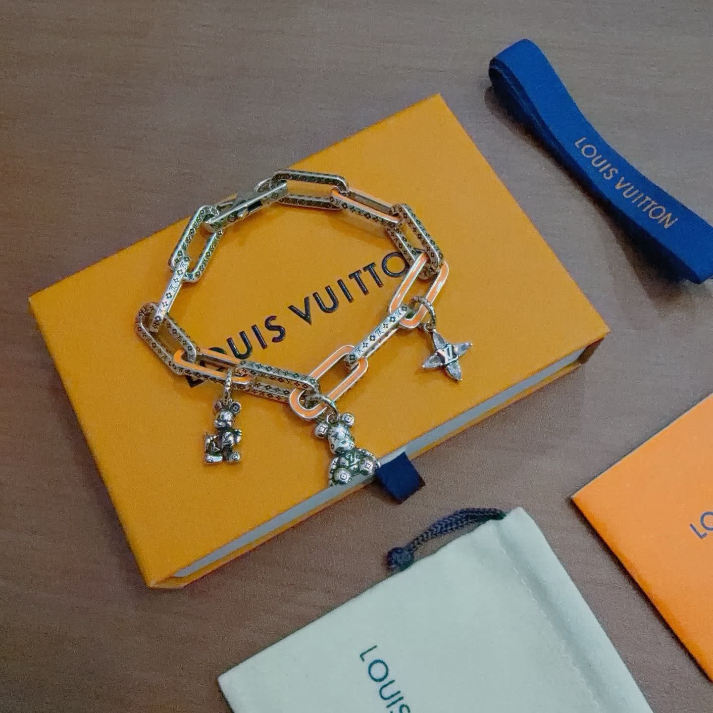 Louis Vuitton Silver Charm Bracelet